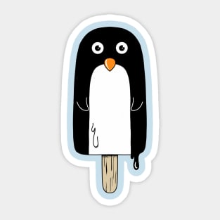 Penguin ice scream Sticker